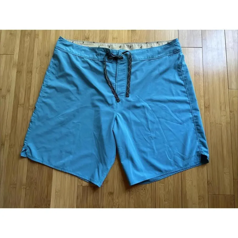 Patagonia Men’s Swim Board Shorts Size 38 Blue Drawstring Quick Dry Surf Trunks